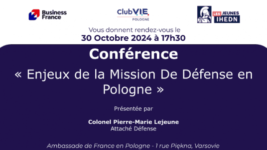 Conférence "Enjeux de la Mission de Défense en Pologne" 30/10  17:30